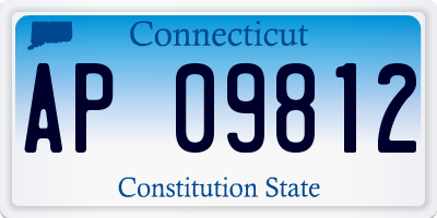 CT license plate AP09812