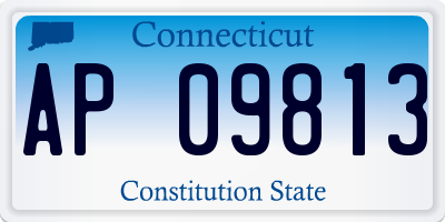 CT license plate AP09813