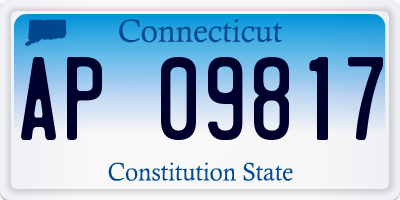 CT license plate AP09817