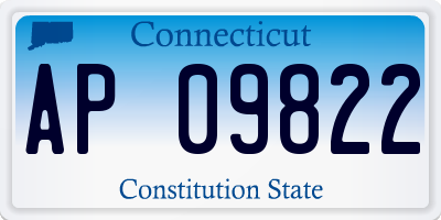 CT license plate AP09822