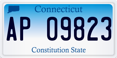 CT license plate AP09823