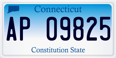CT license plate AP09825