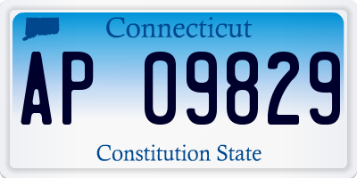 CT license plate AP09829