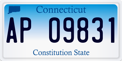CT license plate AP09831