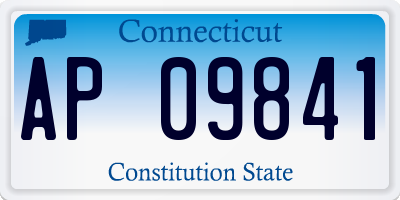 CT license plate AP09841