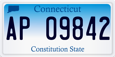 CT license plate AP09842