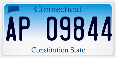 CT license plate AP09844
