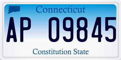 CT license plate AP09845