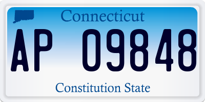 CT license plate AP09848