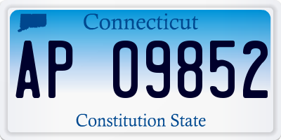 CT license plate AP09852