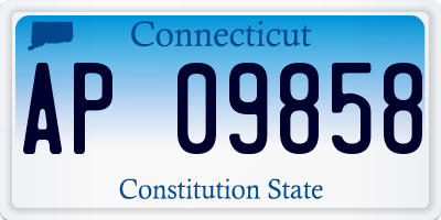 CT license plate AP09858
