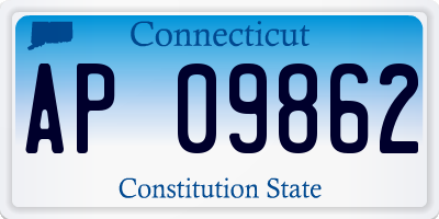 CT license plate AP09862