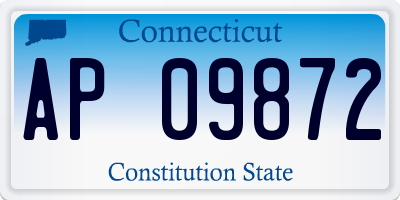 CT license plate AP09872