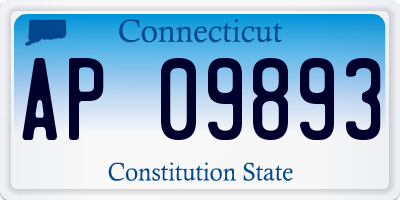 CT license plate AP09893