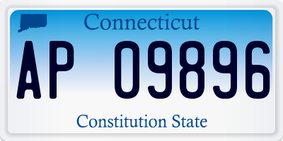 CT license plate AP09896