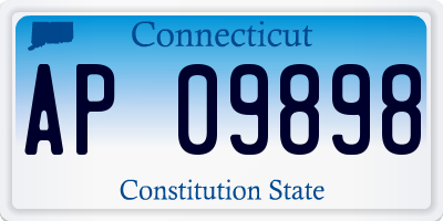 CT license plate AP09898
