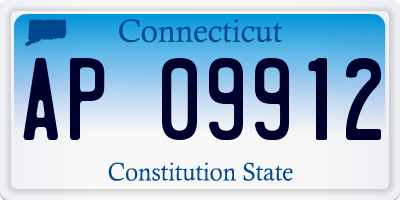 CT license plate AP09912