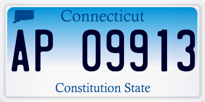 CT license plate AP09913