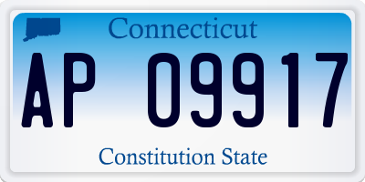 CT license plate AP09917