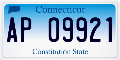 CT license plate AP09921