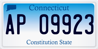 CT license plate AP09923