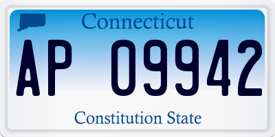 CT license plate AP09942