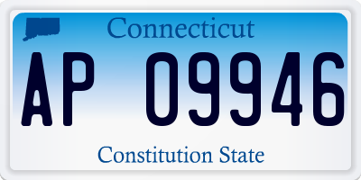 CT license plate AP09946