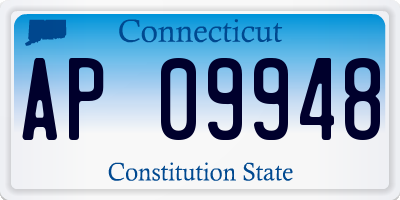 CT license plate AP09948