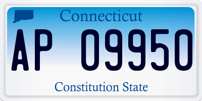 CT license plate AP09950
