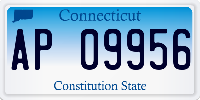 CT license plate AP09956