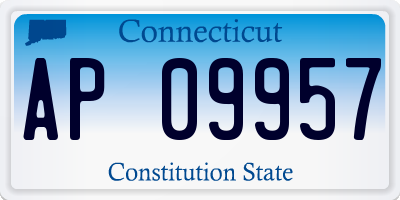 CT license plate AP09957