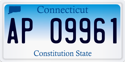 CT license plate AP09961