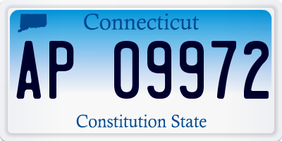 CT license plate AP09972