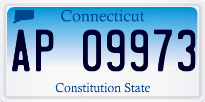 CT license plate AP09973