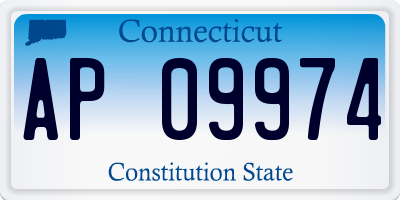 CT license plate AP09974