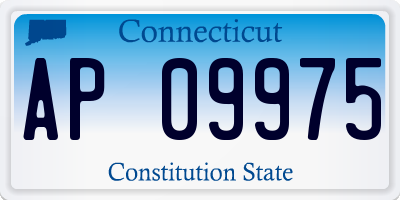 CT license plate AP09975