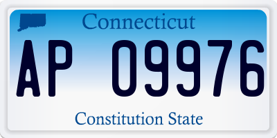 CT license plate AP09976