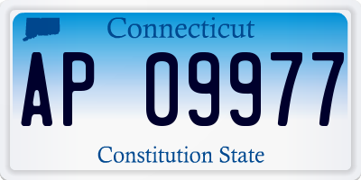 CT license plate AP09977