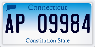 CT license plate AP09984