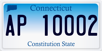 CT license plate AP10002