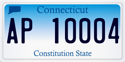 CT license plate AP10004