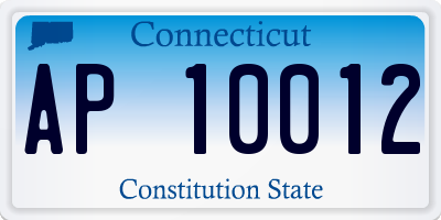 CT license plate AP10012