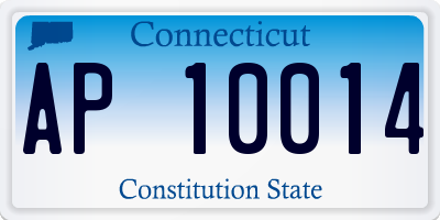 CT license plate AP10014