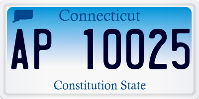 CT license plate AP10025