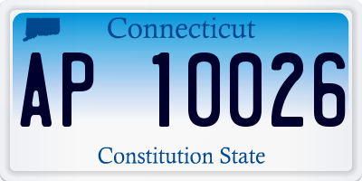 CT license plate AP10026