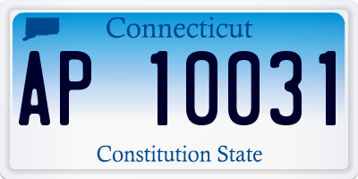 CT license plate AP10031
