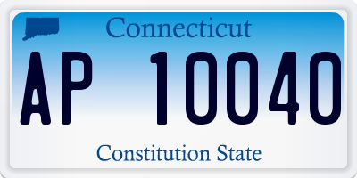 CT license plate AP10040
