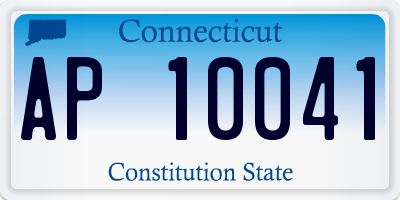 CT license plate AP10041
