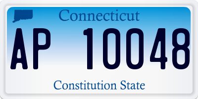 CT license plate AP10048