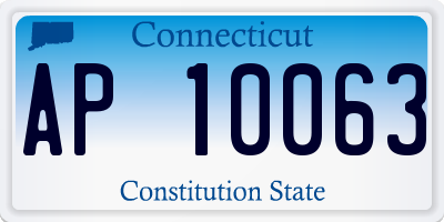 CT license plate AP10063